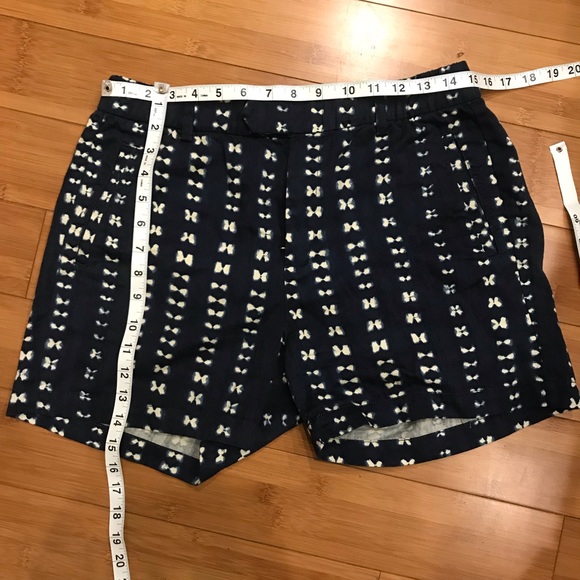 J. CREW Faded Adire Indigo Shibori Tie Dye Shorts - Picture 7 of 7